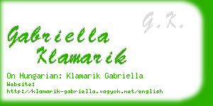 gabriella klamarik business card